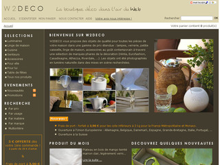 Aperçu visuel du site http://www.w2deco.com