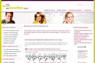 Aperçu visuel du site http://www.choisir-ses-lunettes.com