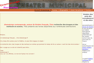 Théo dramaturge contemporain auteur théâtre - Dramaturge.fr