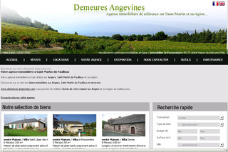 Aperçu visuel du site http://www.demeures-angevines.com