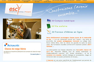 Aperçu visuel du site http://www.escy.net