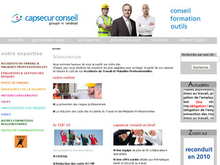 Aperçu visuel du site http://www.capsecur.com/