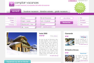 Aperçu visuel du site http://www.comptoir-vacances.fr