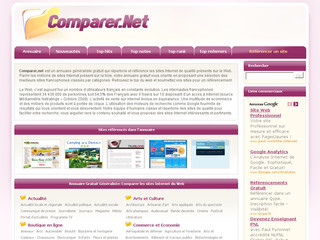 Aperçu visuel du site http://www.comparer.net