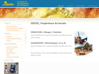 Aperçu visuel du site http://www.idetec.eu
