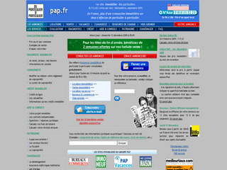 Aperçu visuel du site http://www.pap.fr