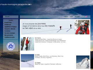 Aperçu visuel du site http://www.guide-haute-montagne-parapente.com