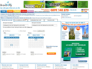 Aperçu visuel du site http://www.bravofly.fr