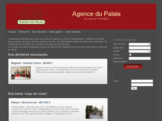 Aperçu visuel du site http://www.saintesimmobilier.fr