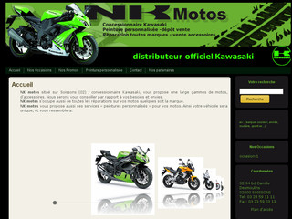 Aperçu visuel du site http://www.nk-motos.fr/