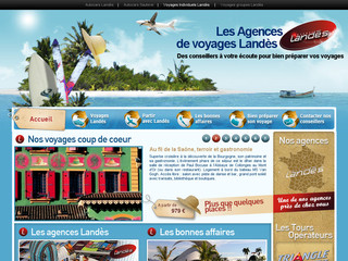 Aperçu visuel du site http://www.voyages-landes.fr