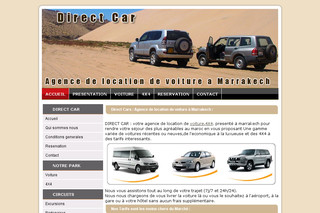 Aperçu visuel du site http://www.marrakech-directcar.com