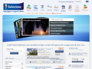Aperçu visuel du site http://www.selectour.com