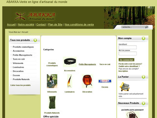 Aperçu visuel du site http://www.abakka.fr