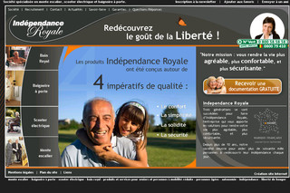 Aperçu visuel du site http://www.independanceroyale.com