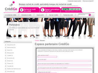 Aperçu visuel du site http://partenaires.credit-go.fr