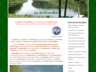 Aperçu visuel du site http://www.lac-du-roussillou.jimdo.com