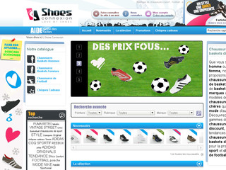 Aperçu visuel du site http://www.shoes-connexion.fr