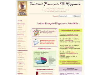 Aperçu visuel du site http://www.hypnose.fr