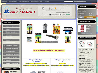 Aperçu visuel du site http://www.maxemarket.fr