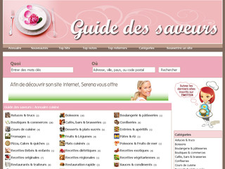 Aperçu visuel du site http://www.guide-des-saveurs.com