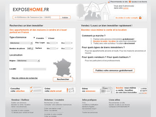 Aperçu visuel du site http://www.exposehome.fr