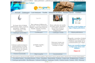 Aperçu visuel du site http://www.magnetic-objetpub.com