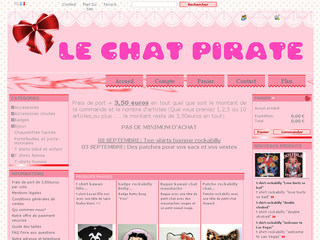 Aperçu visuel du site http://www.lechatpirate.fr
