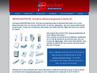 Dépannage et mise aux normes électrique Menton 06 - Beckerelectricite.fr