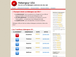 Aperçu visuel du site http://www.hebergeur-usa.com