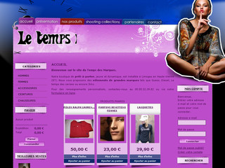 Aperçu visuel du site http://www.le-temps-des-marques.com