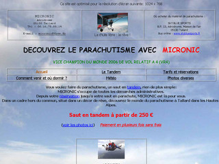 Aperçu visuel du site http://www.parachutisme-tallard.com/