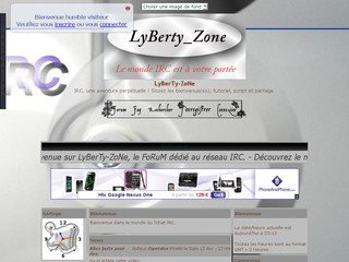 Aperçu visuel du site http://www.lyberty-zone.org/