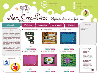 Aperçu visuel du site http://www.nat-creation.fr/