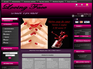 Aperçu visuel du site http://www.loving-face.com