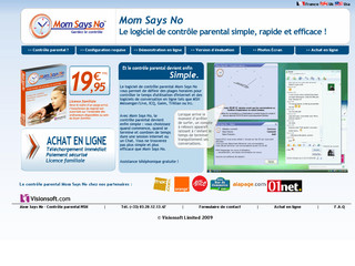 Aperçu visuel du site http://www.momsaysno.fr