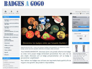 Aperçu visuel du site http://www.badgesagogo.fr