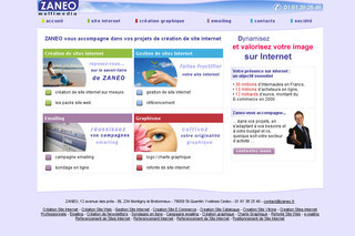 Aperçu visuel du site http://www.zaneo.fr