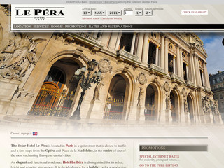 Aperçu visuel du site http://www.hotellepera.com/fr/