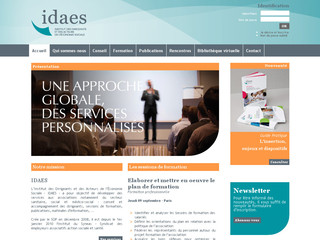 Aperçu visuel du site http://www.idaes.fr