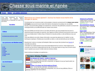 Aperçu visuel du site http://www.chasse-apnee.fr