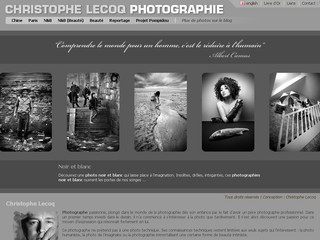 Aperçu visuel du site http://www.christophe-lecoq-photography.com/