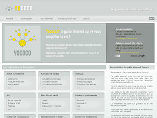 Aperçu visuel du site http://www.yococo.fr