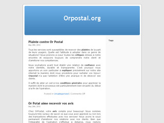 Orpostal.org, le blog qui vous informe