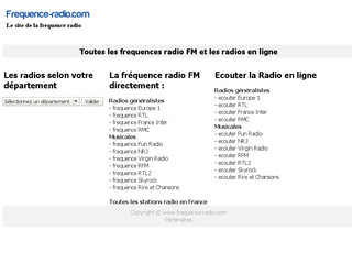 Toutes les fréquences Radio avec Frequence-radio.com