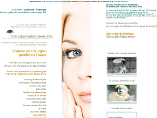 Portail de la Chirurgie Plastique Reconstructrice et Esthétique en France - Chirurgiens-plasticiens.info