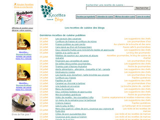 Aperçu visuel du site http://www.recettes-blogs.com