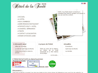 Aperçu visuel du site http://www.hotel-de-la-foret.fr/