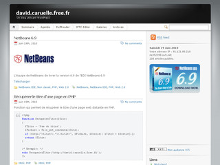 Blog traitant de PHP, MySQL, HTML, Javascript... - David.caruelle.free.fr