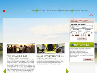 Aperçu visuel du site http://www.allier-hotels-restaurants.com